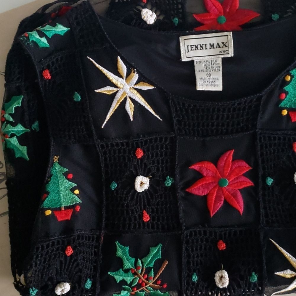 Christmas-happy embroidered vest by JENNI MAX - Picture 2 of 12
